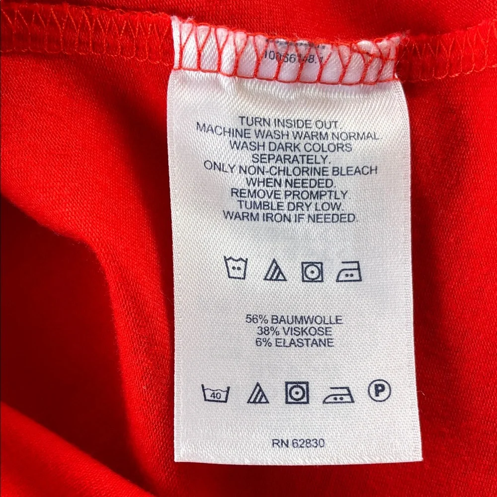 Lands’ End Fitted Turtleneck Red Orange Women's Size XS Stretch Layering 381876 - Picture 7 of 10